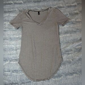 Striped V-Neck Women's Top